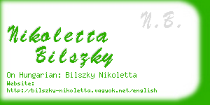 nikoletta bilszky business card